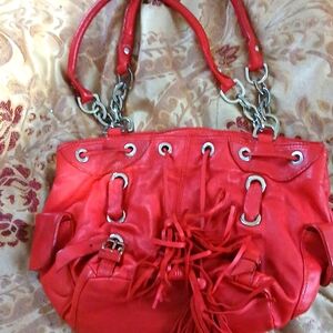 Red handbag